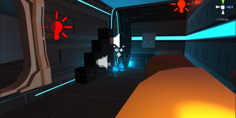 A screenshot of a SciFi VR game